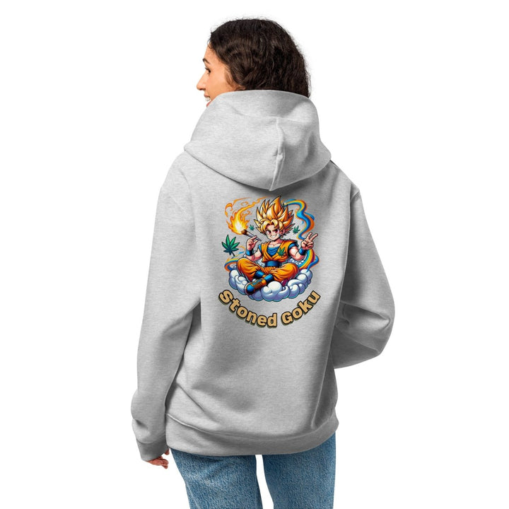 Stoned Goku Oversized heavyweight hoodie - Athletic Heather - S - Product mockup - Tatoo Tee