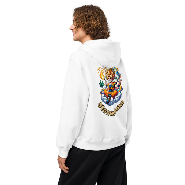 Stoned Goku Oversized heavyweight hoodie - Black - S - Product mockup - Tatoo Tee