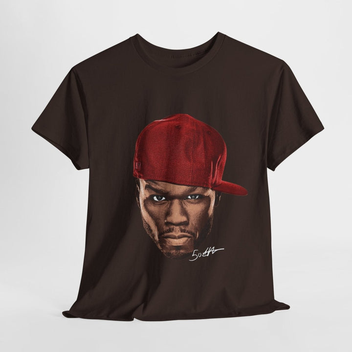 Street Art Inspired 50 Cent Unisex Heavy Cotton Tee - Bold Design for Urban Vibe - Purple - S - Street Art Inspired 50 Cent Unisex Heavy Cotton Tee - Bold Design for Urban Vibe - Tatoo Tee