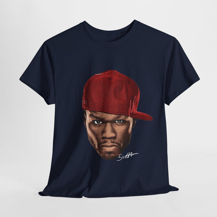 Street Art Inspired 50 Cent Unisex Heavy Cotton Tee - Bold Design for Urban Vibe - Purple - S - Street Art Inspired 50 Cent Unisex Heavy Cotton Tee - Bold Design for Urban Vibe - Tatoo Tee