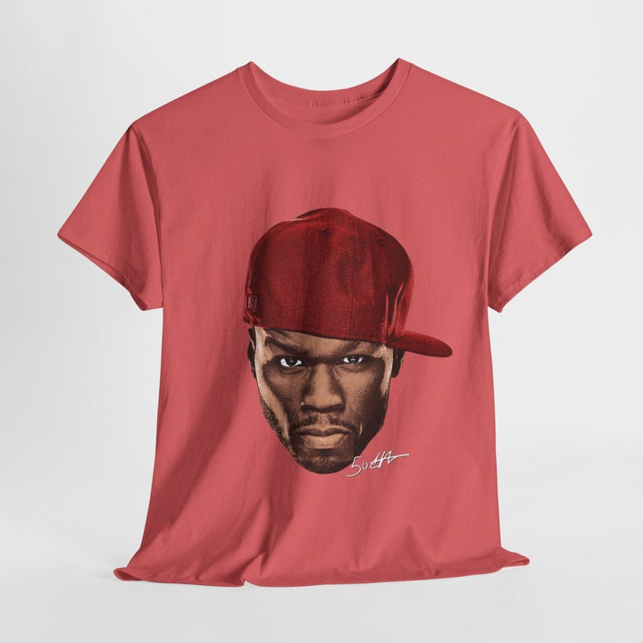 Street Art Inspired 50 Cent Unisex Heavy Cotton Tee - Bold Design for Urban Vibe - Purple - S - Street Art Inspired 50 Cent Unisex Heavy Cotton Tee - Bold Design for Urban Vibe - Tatoo Tee
