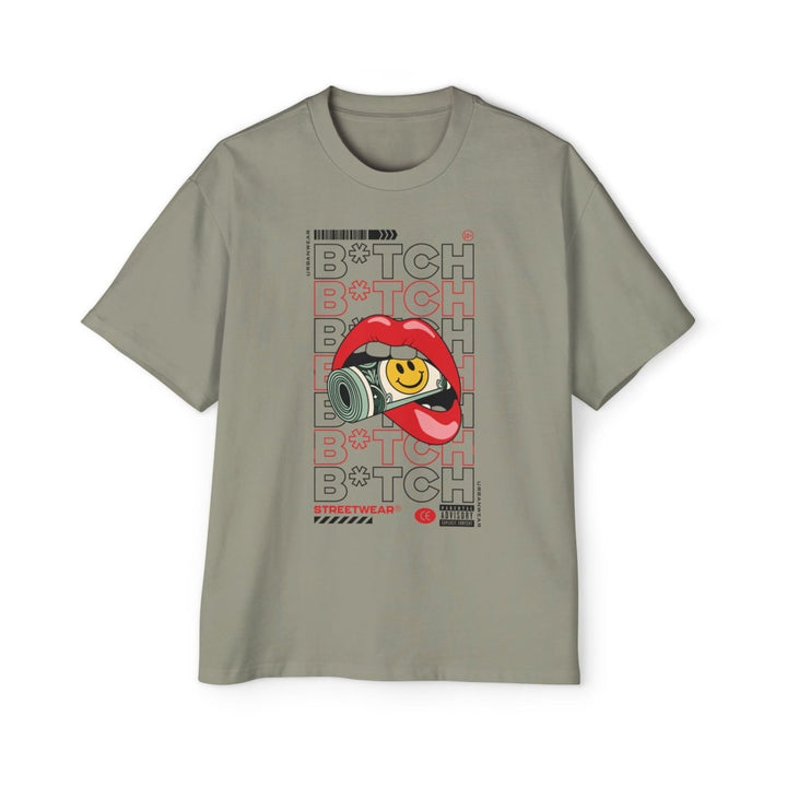 Streetwear Heavy Oversized Tee with Graphic Design - Eucalyptus - S - Streetwear Heavy Oversized Tee with Graphic Design - Tatoo Tee