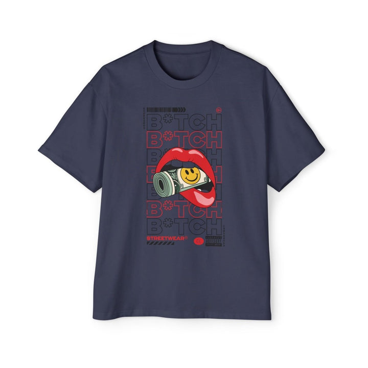 Streetwear Heavy Oversized Tee with Graphic Design - Midnight Blue - S - Streetwear Heavy Oversized Tee with Graphic Design - Tatoo Tee