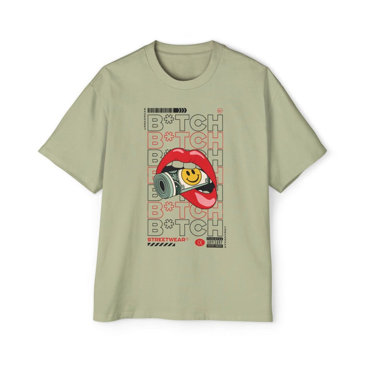 Streetwear Heavy Oversized Tee with Graphic Design - Pistachio - S - Streetwear Heavy Oversized Tee with Graphic Design - Tatoo Tee