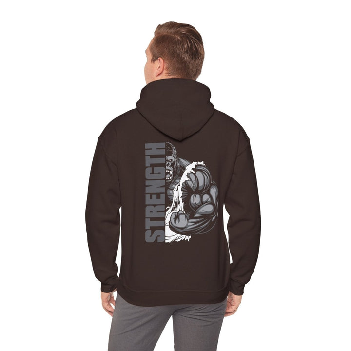 Strength Graphic Hoodie for Fitness Enthusiasts - Purple - S - Strength Graphic Hoodie for Fitness Enthusiasts - Tatoo Tee