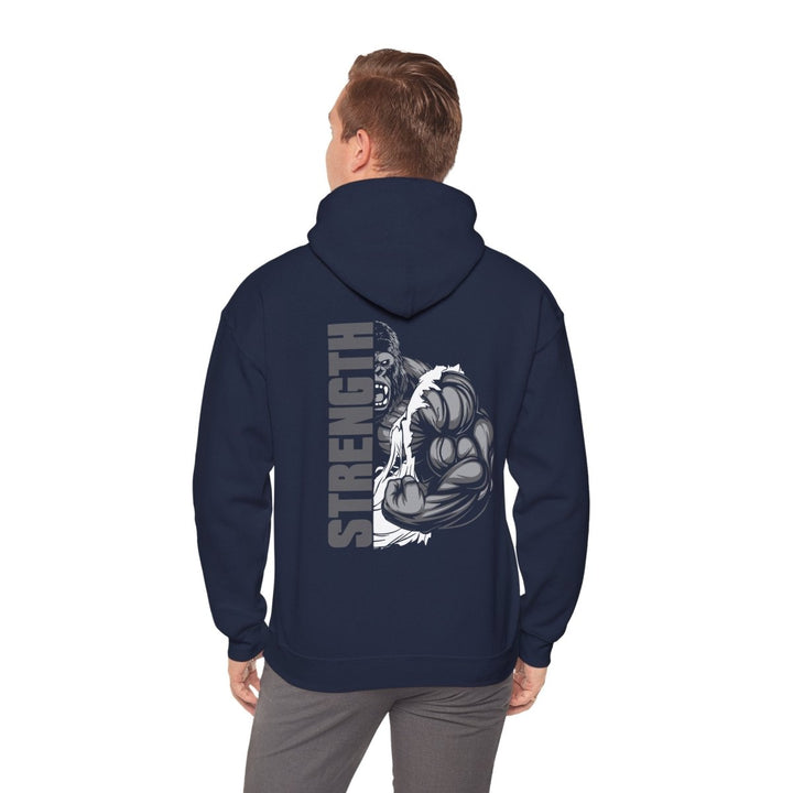 Strength Graphic Hoodie for Fitness Enthusiasts - Purple - S - Strength Graphic Hoodie for Fitness Enthusiasts - Tatoo Tee