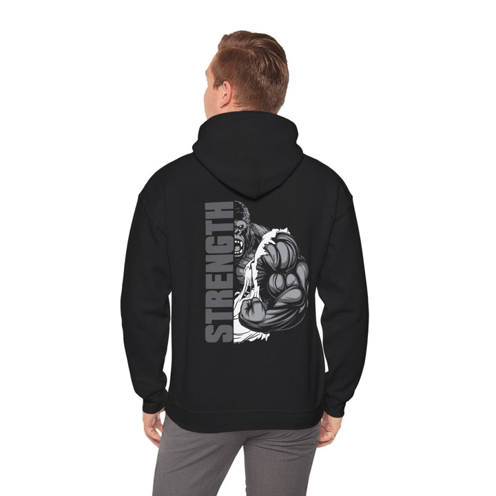 Strength Graphic Hoodie for Fitness Enthusiasts - Purple - S - Strength Graphic Hoodie for Fitness Enthusiasts - Tatoo Tee
