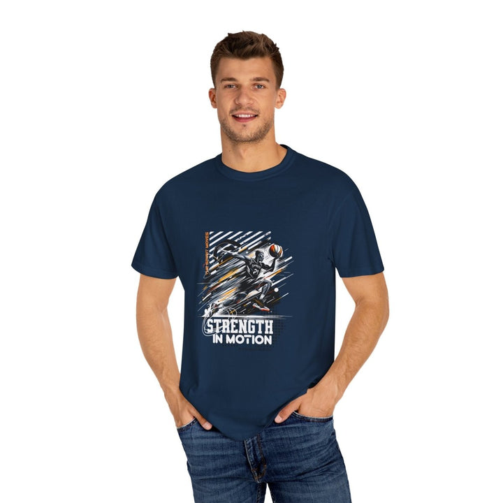 Strength in Motion Unisex Garment - Dyed T-Shirt - Sporty and Stylish Tee - Navy - S - Strength in Motion Unisex Garment - Dyed T-Shirt - Sporty and Stylish Tee - Tatoo Tee