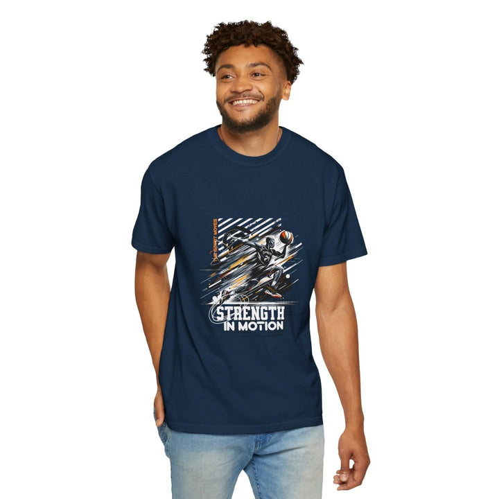 Strength in Motion Unisex Garment - Dyed T-Shirt - Sporty and Stylish Tee - Navy - S - Strength in Motion Unisex Garment - Dyed T-Shirt - Sporty and Stylish Tee - Tatoo Tee