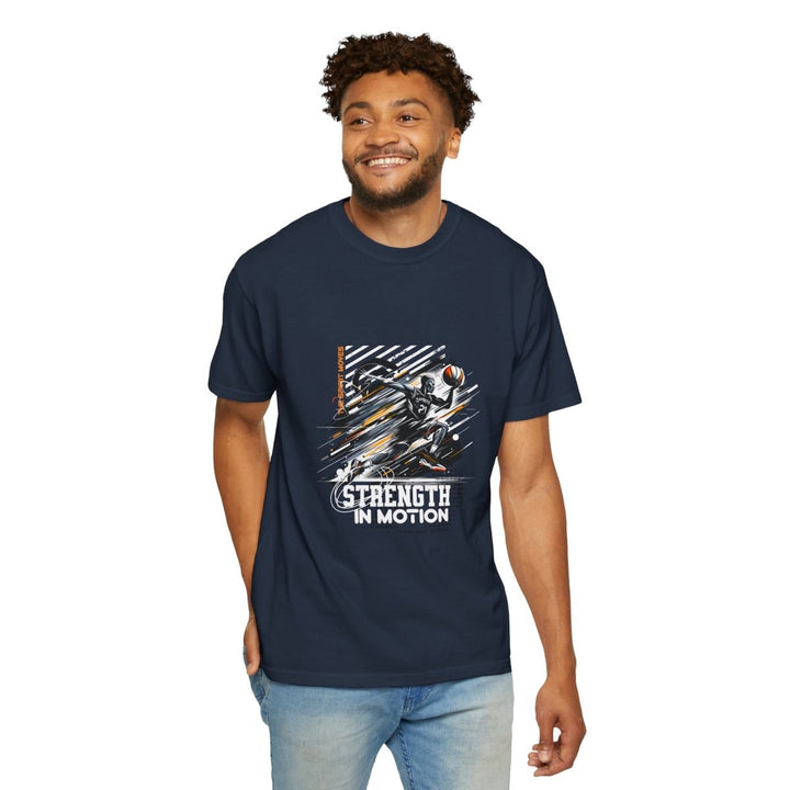 Strength in Motion Unisex Garment - Dyed T-Shirt - Sporty and Stylish Tee - Navy - S - Strength in Motion Unisex Garment - Dyed T-Shirt - Sporty and Stylish Tee - Tatoo Tee