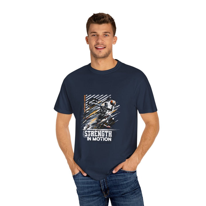 Strength in Motion Unisex Garment - Dyed T-Shirt - Sporty and Stylish Tee - Navy - S - Strength in Motion Unisex Garment - Dyed T-Shirt - Sporty and Stylish Tee - Tatoo Tee