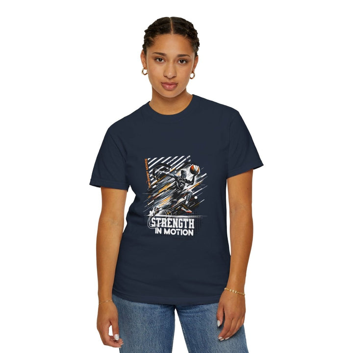 Strength in Motion Unisex Garment - Dyed T-Shirt - Sporty and Stylish Tee - Navy - S - Strength in Motion Unisex Garment - Dyed T-Shirt - Sporty and Stylish Tee - Tatoo Tee