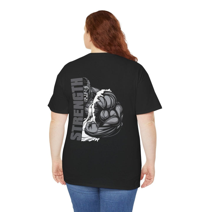 Strength Unisex Heavy Cotton Tee - Motivational Gym Shirt for Fitness Enthusiasts - Purple - S - Strength Unisex Heavy Cotton Tee - Motivational Gym Shirt for Fitness Enthusiasts - Tatoo Tee