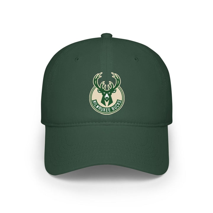 Stylish Milwaukee Bucks Low Profile Baseball Cap | Sporty Gift for Fans, Adjustable Cap - Dark Green - One size - Stylish Milwaukee Bucks Low Profile Baseball Cap | Sporty Gift for Fans, Adjustable Cap - Tatoo Tee
