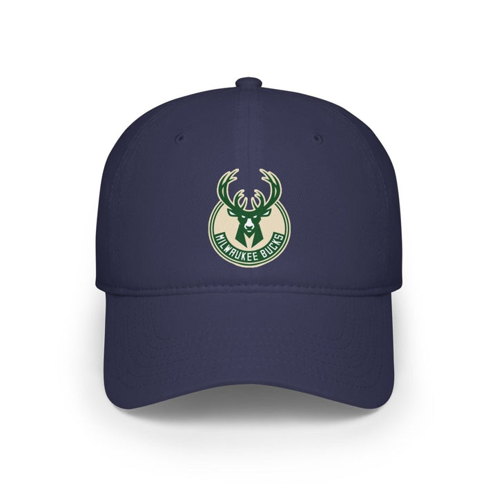 Stylish Milwaukee Bucks Low Profile Baseball Cap | Sporty Gift for Fans, Adjustable Cap - Dark Navy - One size - Stylish Milwaukee Bucks Low Profile Baseball Cap | Sporty Gift for Fans, Adjustable Cap - Tatoo Tee