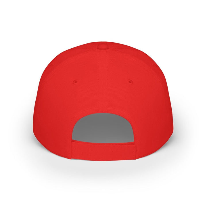 Stylish Red Low Profile Baseball Cap with Lightning Bolt Design - White - One size - Stylish Red Low Profile Baseball Cap with Lightning Bolt Design - Tatoo Tee