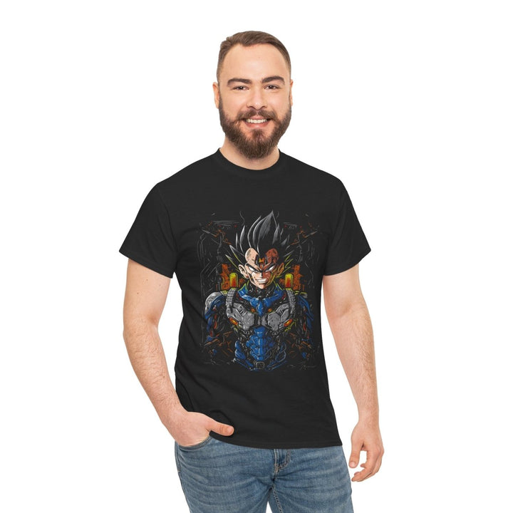 Superhero - Inspired Dragon Ball Unisex Heavy Cotton Tee - Bold Graphic Design - Black - S - Superhero - Inspired Dragon Ball Unisex Heavy Cotton Tee - Bold Graphic Design - Tatoo Tee