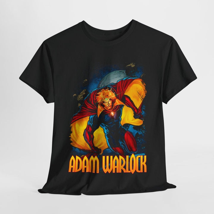 Superhero Unisex Heavy Cotton Tee - Adam Warlock Vintage Design - Black - S - Superhero Unisex Heavy Cotton Tee - Adam Warlock Vintage Design - Tatoo Tee
