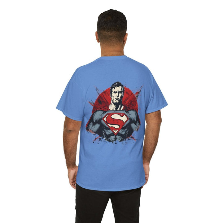 Superhero Unisex Heavy Cotton Tee - Bold Superman Design for Comic Fans - Light Pink - S - Superhero Unisex Heavy Cotton Tee - Bold Superman Design for Comic Fans - Tatoo Tee