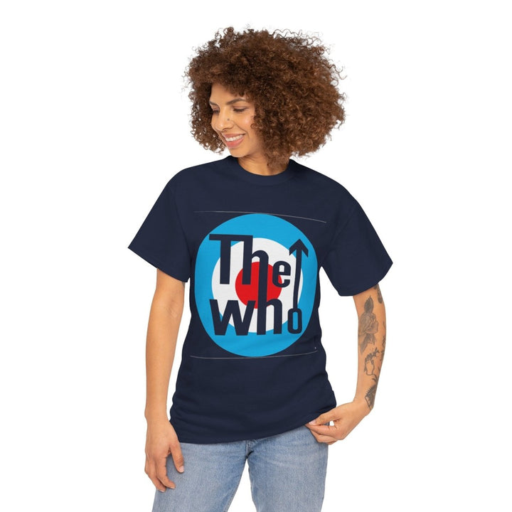 Target T-Shirt Unisex Heavy Cotton Tee - Navy - S - Target T-Shirt Unisex Heavy Cotton Tee - Tatoo Tee