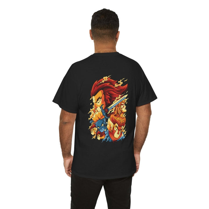 ThunderCats Unisex Heavy Cotton Tee - Bold Graphic Tee for Fans - Black - S - ThunderCats Unisex Heavy Cotton Tee - Bold Graphic Tee for Fans - Tatoo Tee