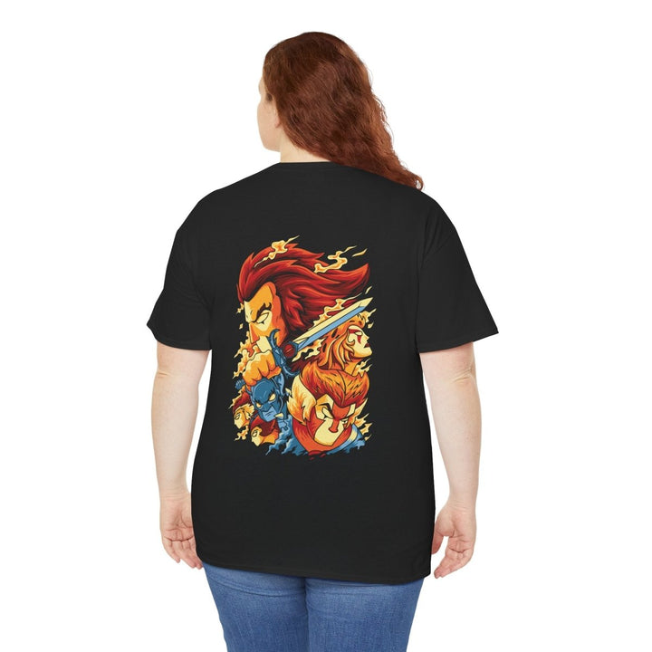 ThunderCats Unisex Heavy Cotton Tee - Bold Graphic Tee for Fans - Black - S - ThunderCats Unisex Heavy Cotton Tee - Bold Graphic Tee for Fans - Tatoo Tee