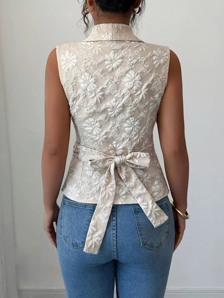 Tie Waist Wrap Tank Top - Beige - S - c3e89bd0 - 9ecf - 4167 - b58a - 50e83ef67d81 - Max - Origin - Tatoo Tee