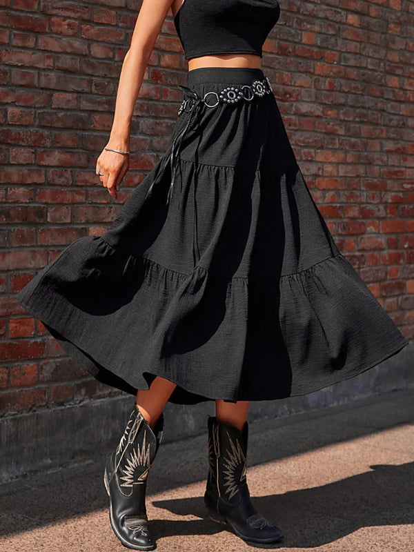 Tiered Midi Skirt - Black - S - ff76ae57 - 6cde - 49cb - a206 - 1f65de2db6fd - Max - Origin - Tatoo Tee