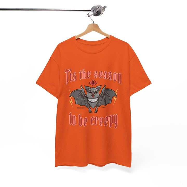 Tis the Season to Be Creepy Unisex Heavy Cotton Tee - Heliconia - S - Tis the Season to Be Creepy Unisex Heavy Cotton Tee - Tatoo Tee
