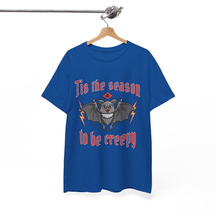 Tis the Season to Be Creepy Unisex Heavy Cotton Tee - Heliconia - S - Tis the Season to Be Creepy Unisex Heavy Cotton Tee - Tatoo Tee