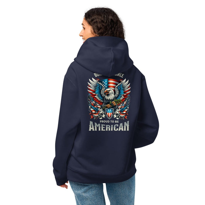 To Be America Oversized heavyweight hoodie - Vintage Black - S - Product mockup - Tatoo Tee