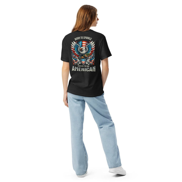 To Be America Unisex garment - dyed heavyweight t-shirt - Black - S - Product mockup - Tatoo Tee