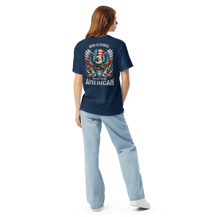To Be America Unisex garment - dyed heavyweight t-shirt - Navy - S - Product mockup - Tatoo Tee