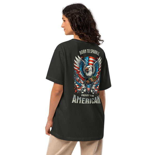 To Be America Unisex oversized t-shirt - Washed Black - S - Product mockup - Tatoo Tee