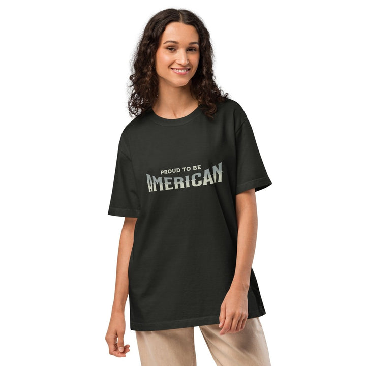 To Be America Unisex oversized t-shirt - Washed Black - S - Product mockup - Tatoo Tee