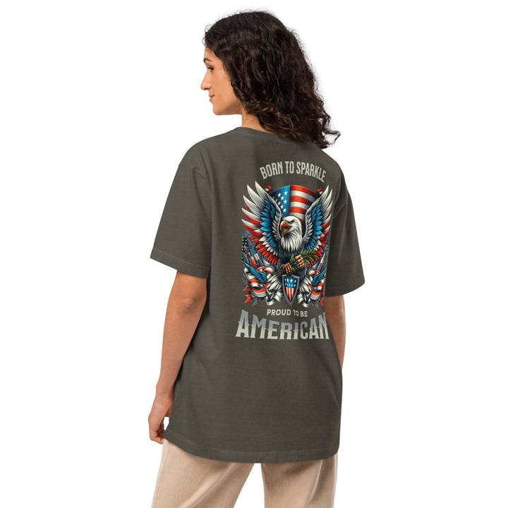 To Be America Unisex oversized t-shirt - Washed Charcoal - S - Product mockup - Tatoo Tee