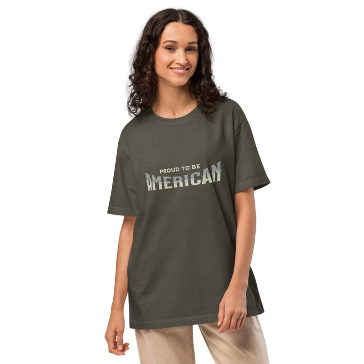 To Be America Unisex oversized t-shirt - Washed Charcoal - S - Product mockup - Tatoo Tee