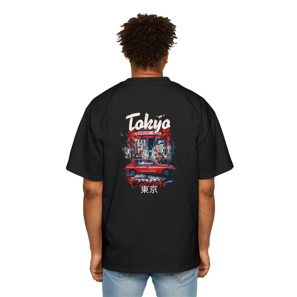 Tokyo Vintage Car Oversized Tee - Comfortable Men's Graphic T-Shirt - S - Black - Tokyo Vintage Car Oversized Tee - Comfortable Men's Graphic T-Shirt - Tatoo Tee