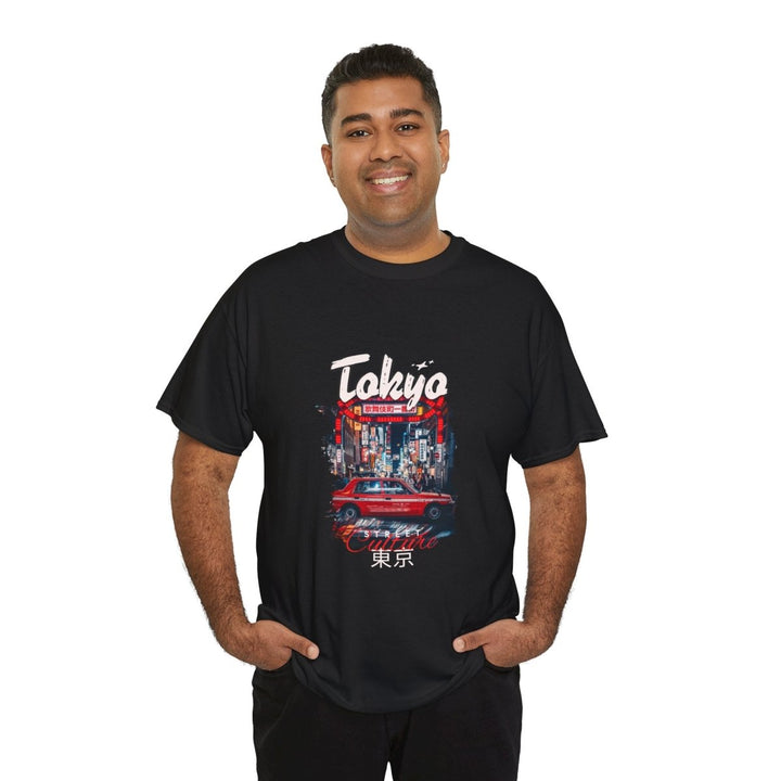 Tokyo Vintage Car Unisex Heavy Cotton Tee - Retro Graphic T-Shirt - Navy - S - Tokyo Vintage Car Unisex Heavy Cotton Tee - Retro Graphic T-Shirt - Tatoo Tee