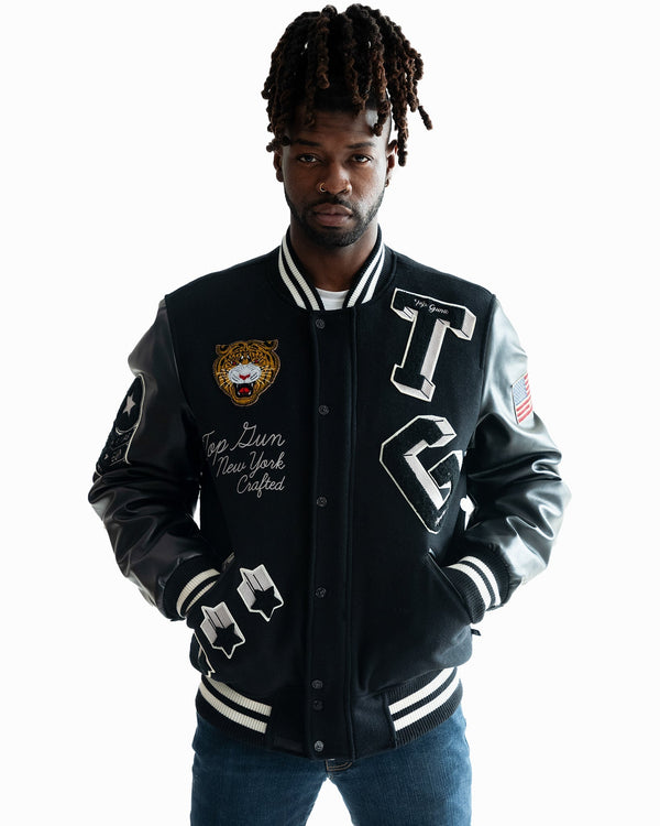 TOP GUN MEN'S "TIGER" VARSITY JACKET