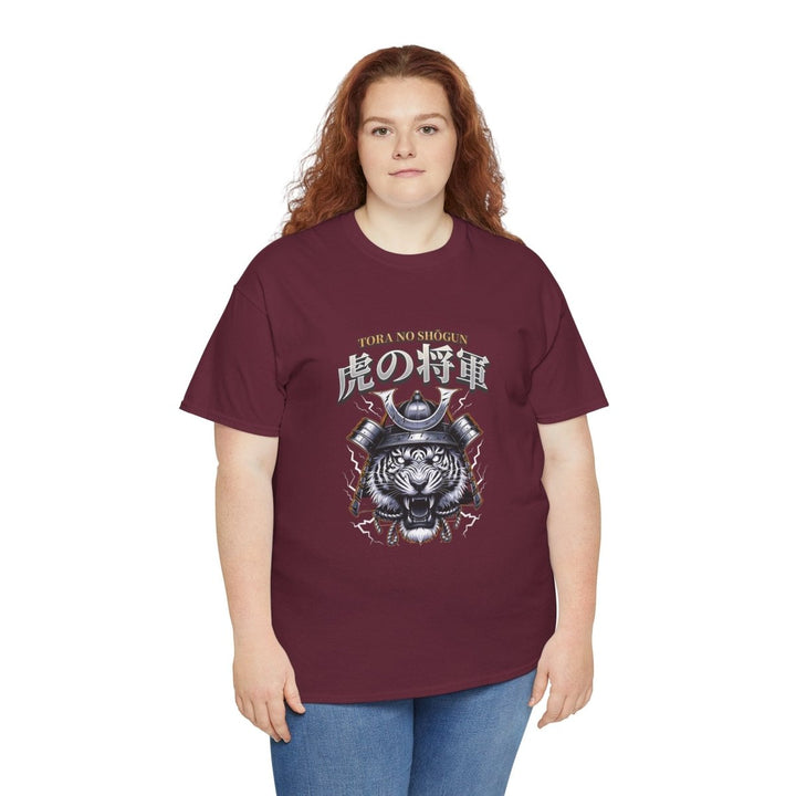 Tora No Shogun Fearless Mentality Tee - Unisex Heavy Cotton Shirt - Cardinal Red - S - Tora No Shogun Fearless Mentality Tee - Unisex Heavy Cotton Shirt - Tatoo Tee