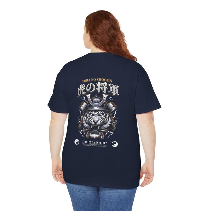 Tora No Shogun Fearless Mentality Tee - Unisex Heavy Cotton Shirt - Cardinal Red - S - Tora No Shogun Fearless Mentality Tee - Unisex Heavy Cotton Shirt - Tatoo Tee