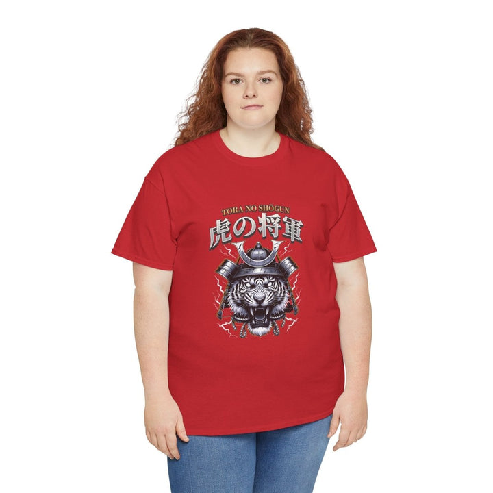 Tora No Shogun Fearless Mentality Tee - Unisex Heavy Cotton Shirt - Cardinal Red - S - Tora No Shogun Fearless Mentality Tee - Unisex Heavy Cotton Shirt - Tatoo Tee