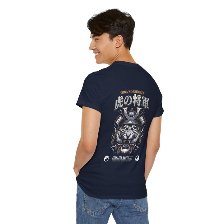 Tora No Shogun Fearless Mentality Tee - Unisex Heavy Cotton Shirt - Cardinal Red - S - Tora No Shogun Fearless Mentality Tee - Unisex Heavy Cotton Shirt - Tatoo Tee
