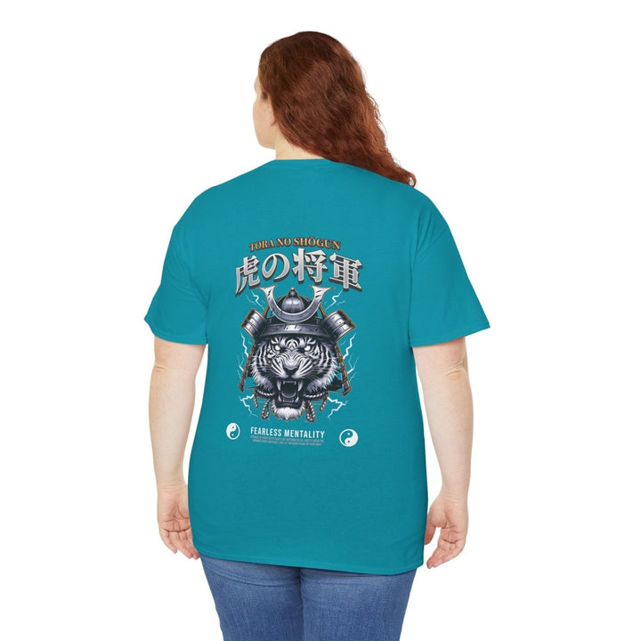 Tora No Shogun Fearless Mentality Tee - Unisex Heavy Cotton Shirt - Cardinal Red - S - Tora No Shogun Fearless Mentality Tee - Unisex Heavy Cotton Shirt - Tatoo Tee