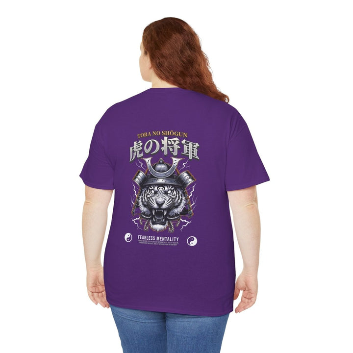 Tora No Shogun Fearless Mentality Tee - Unisex Heavy Cotton Shirt - Cardinal Red - S - Tora No Shogun Fearless Mentality Tee - Unisex Heavy Cotton Shirt - Tatoo Tee