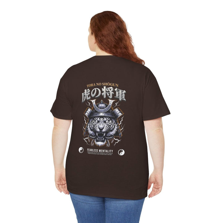 Tora No Shogun Fearless Mentality Tee - Unisex Heavy Cotton Shirt - Cardinal Red - S - Tora No Shogun Fearless Mentality Tee - Unisex Heavy Cotton Shirt - Tatoo Tee