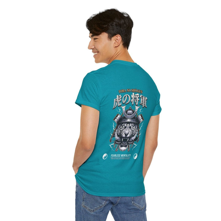 Tora No Shogun Fearless Mentality Tee - Unisex Heavy Cotton Shirt - Cardinal Red - S - Tora No Shogun Fearless Mentality Tee - Unisex Heavy Cotton Shirt - Tatoo Tee