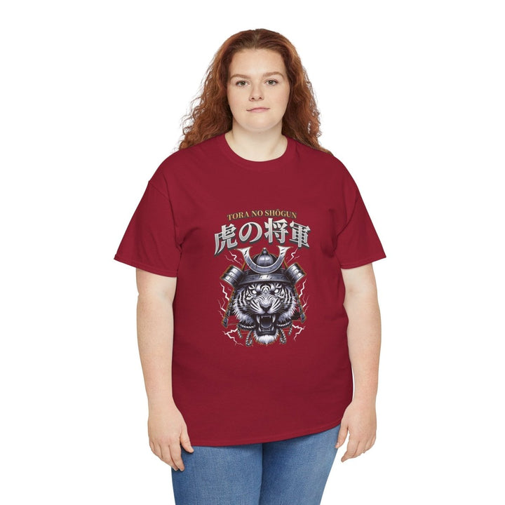 Tora No Shogun Fearless Mentality Tee - Unisex Heavy Cotton Shirt - Cardinal Red - S - Tora No Shogun Fearless Mentality Tee - Unisex Heavy Cotton Shirt - Tatoo Tee