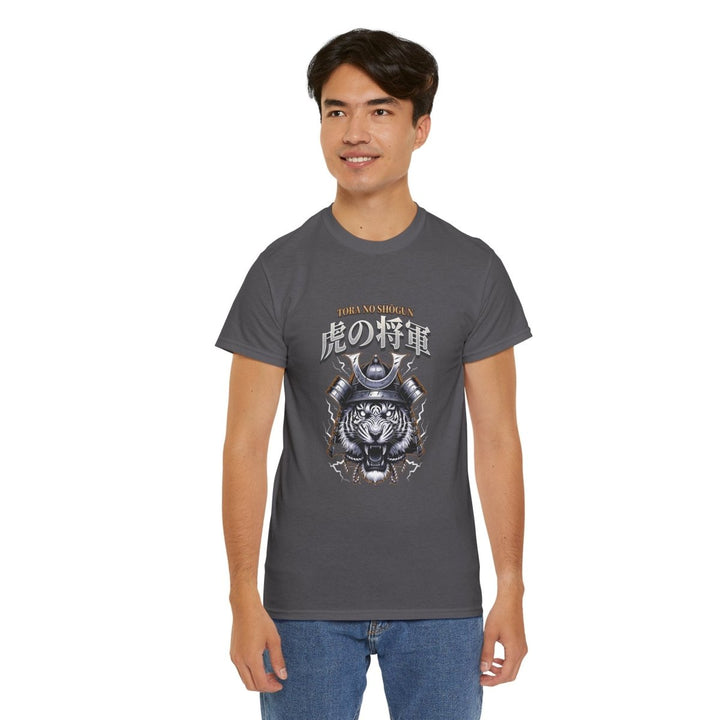 Tora No Shogun Fearless Mentality Tee - Unisex Heavy Cotton Shirt - Charcoal - S - Tora No Shogun Fearless Mentality Tee - Unisex Heavy Cotton Shirt - Tatoo Tee